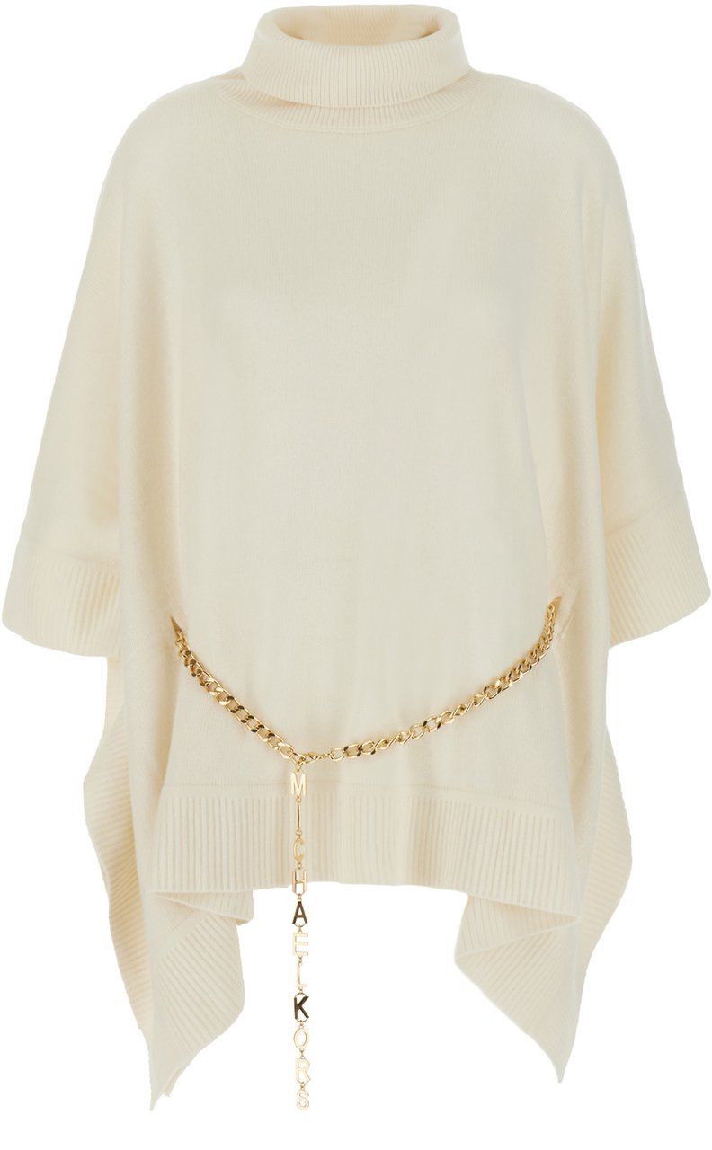 Michael Kors Michael Kors Ivory wool blend poncho Neutraal