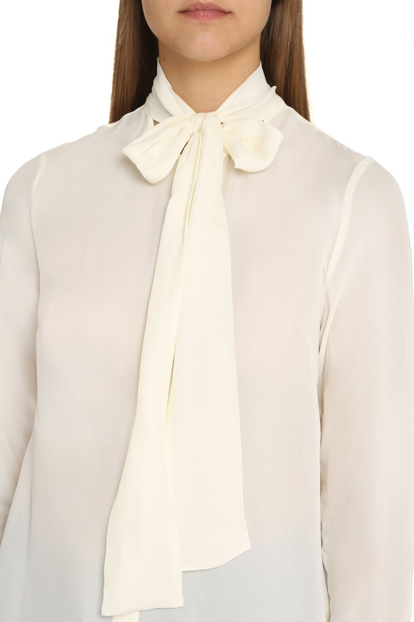 Michael Kors Silk blend blouse Neutraal