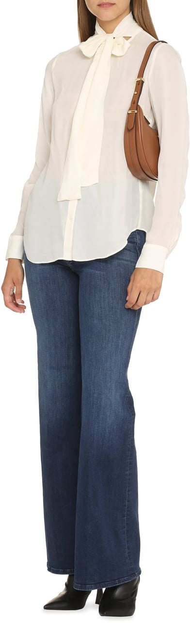 Michael Kors Silk blend blouse Neutraal