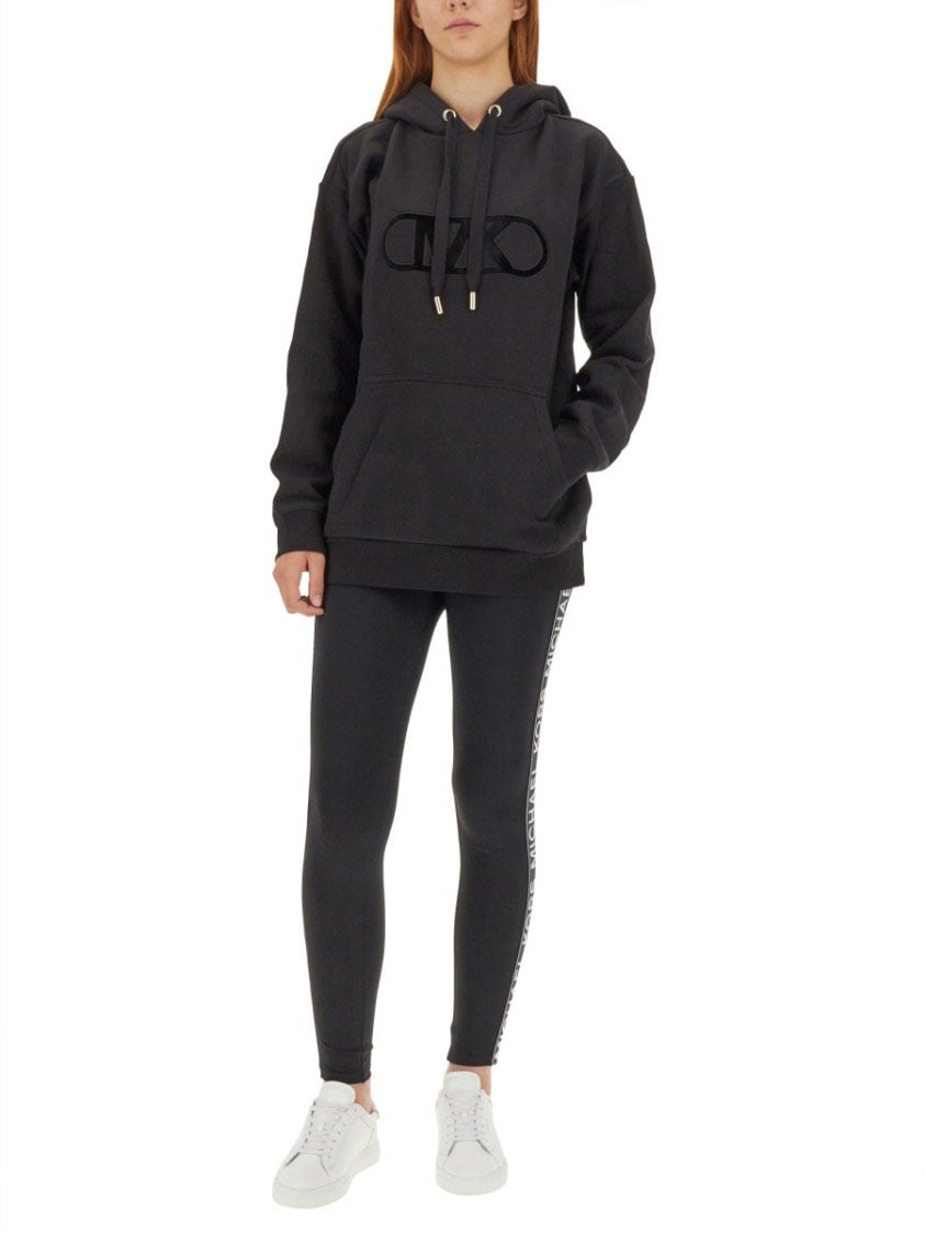 Michael Kors Flocked Logo Sweatshirt Zwart