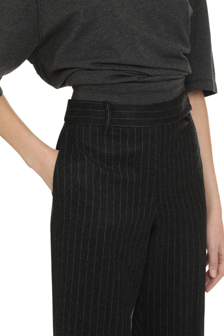 Michael Kors Pinstriped wool trousers Grijs