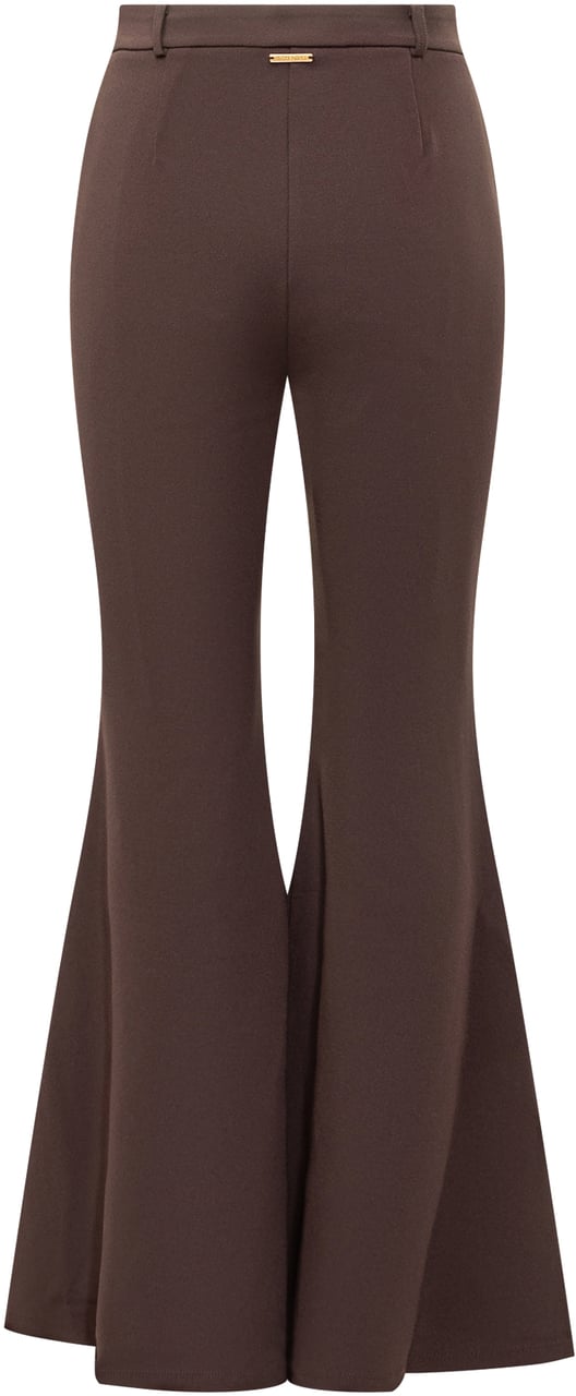 Michael Kors Pantalone Svasato Marrone Stretch di Michael Kors Bruin