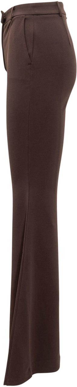 Michael Kors Pantalone Svasato Marrone Stretch di Michael Kors Bruin