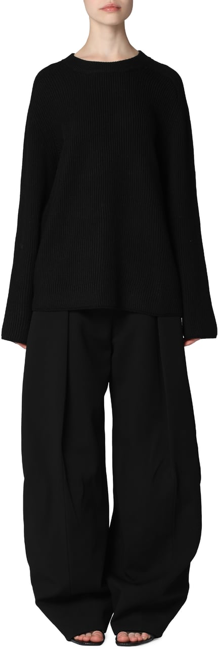 Michael Kors Merino wool crew-neck sweater Zwart