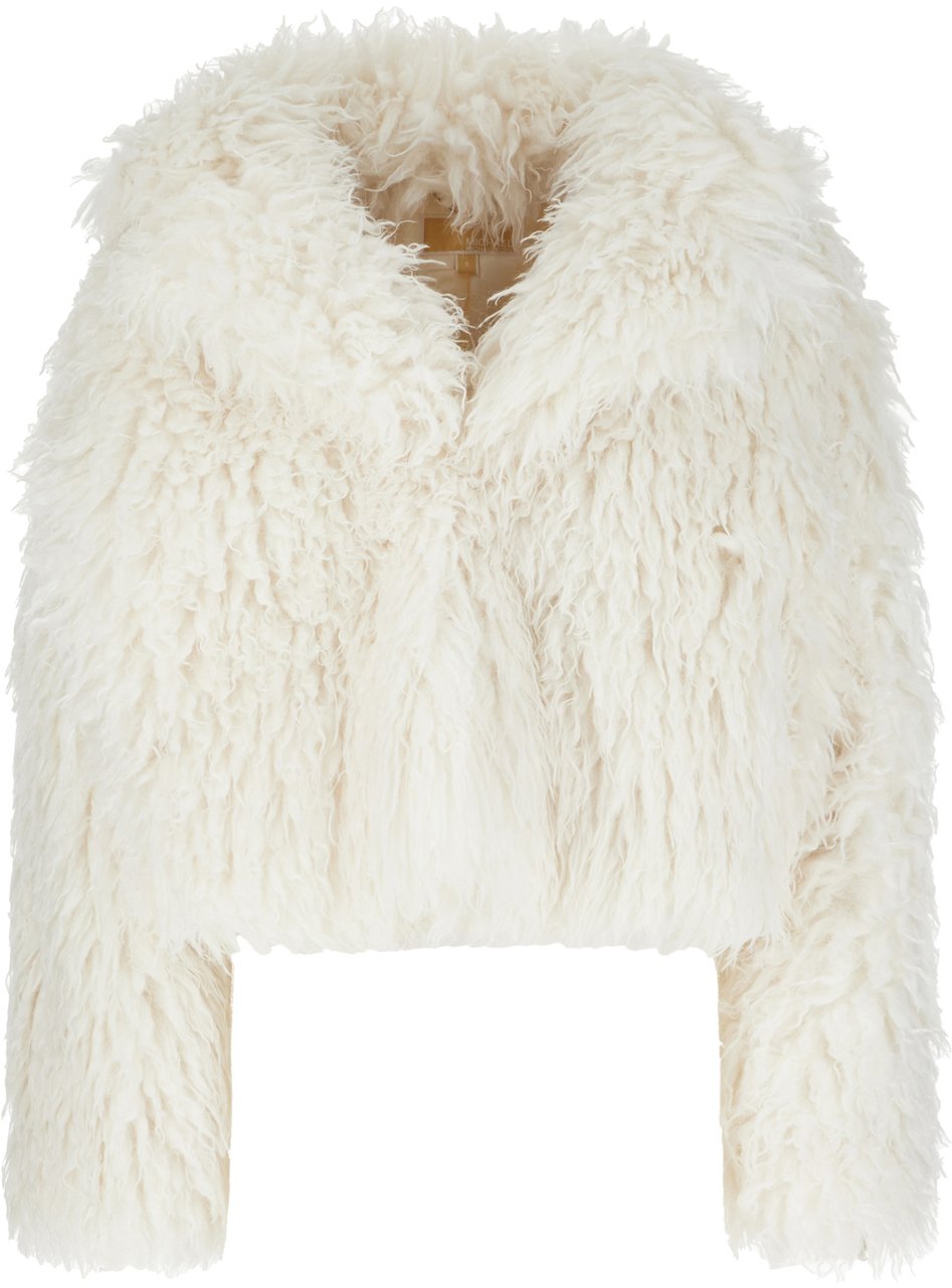 Michael Kors Michael Kors White faux fur coat Wit