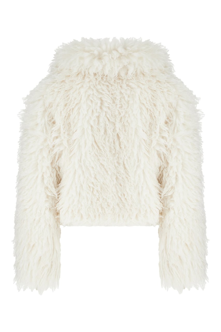 Michael Kors Michael Kors White faux fur coat Wit
