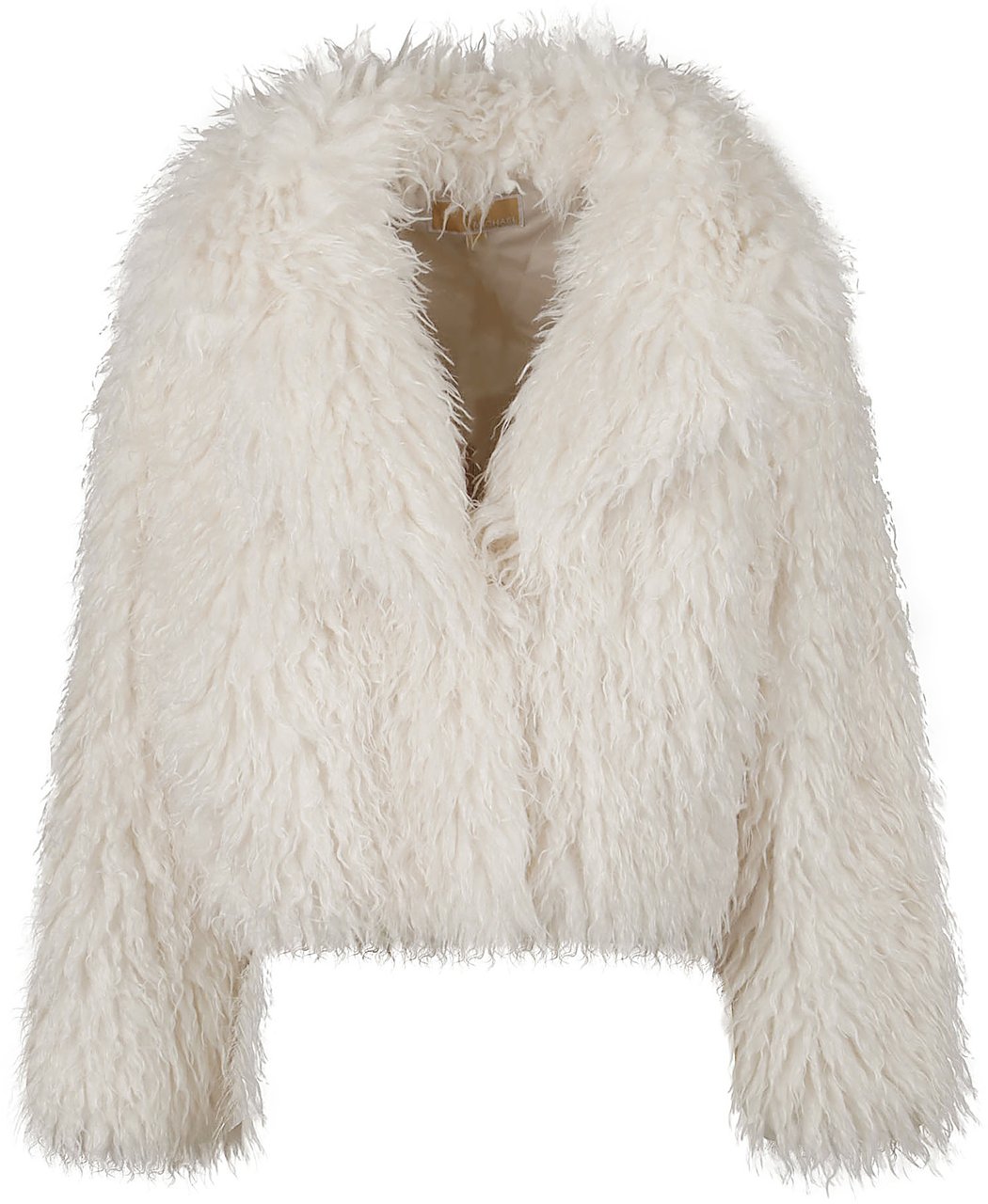 Michael Kors Crop Faux Fur Peacot Nude & Neutrals Beige