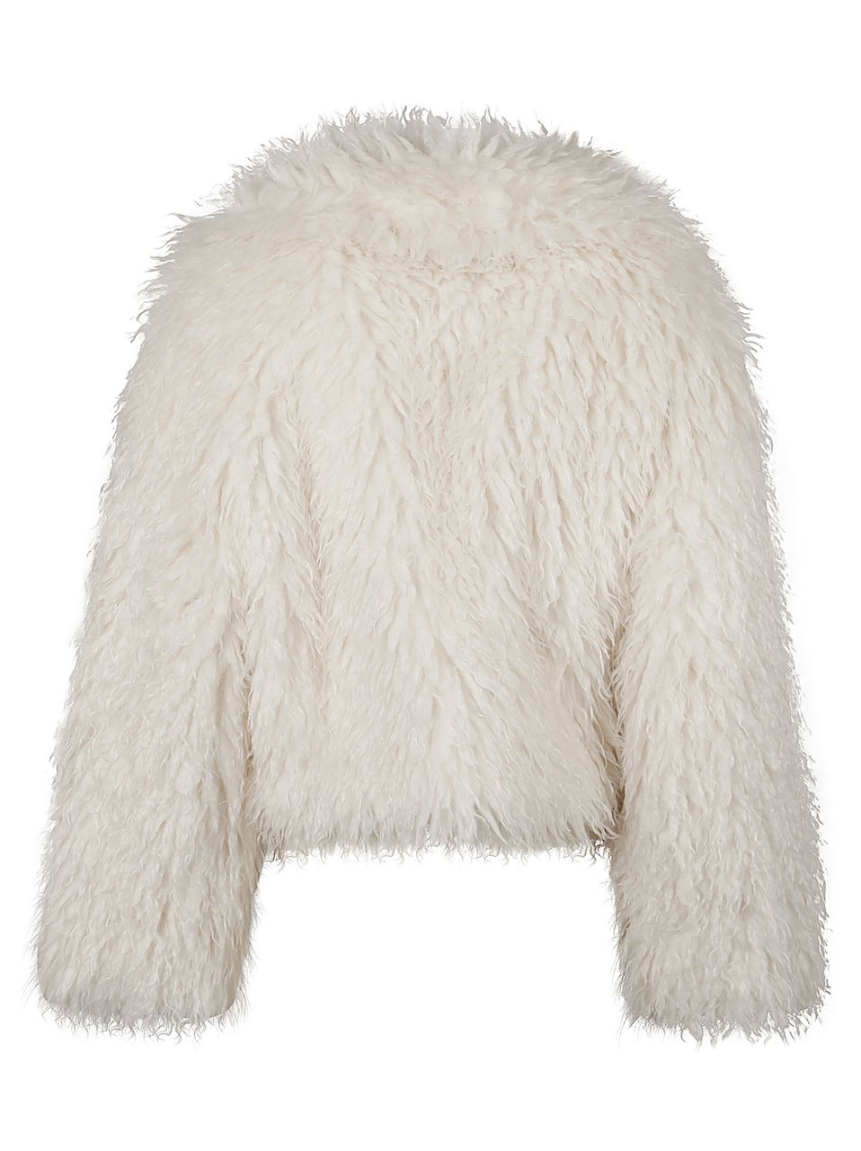 Michael Kors Crop Faux Fur Peacot Nude & Neutrals Beige