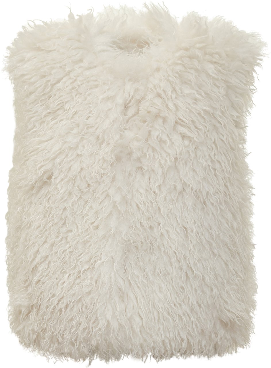 Michael Kors Michael Kors Gilet in Eco Pelliccia Bianco Wit