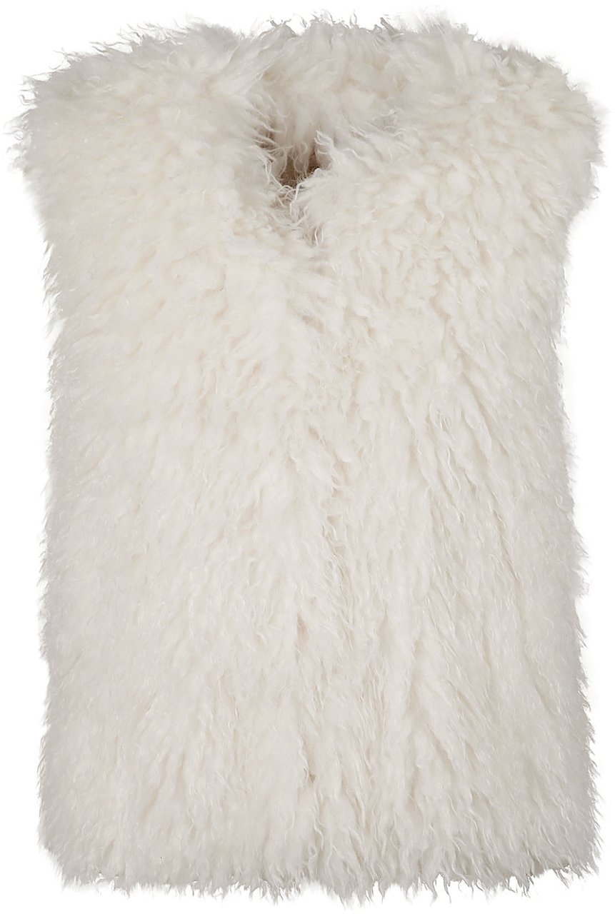 Michael Kors Faux Fur Vest Nude & Neutrals Beige