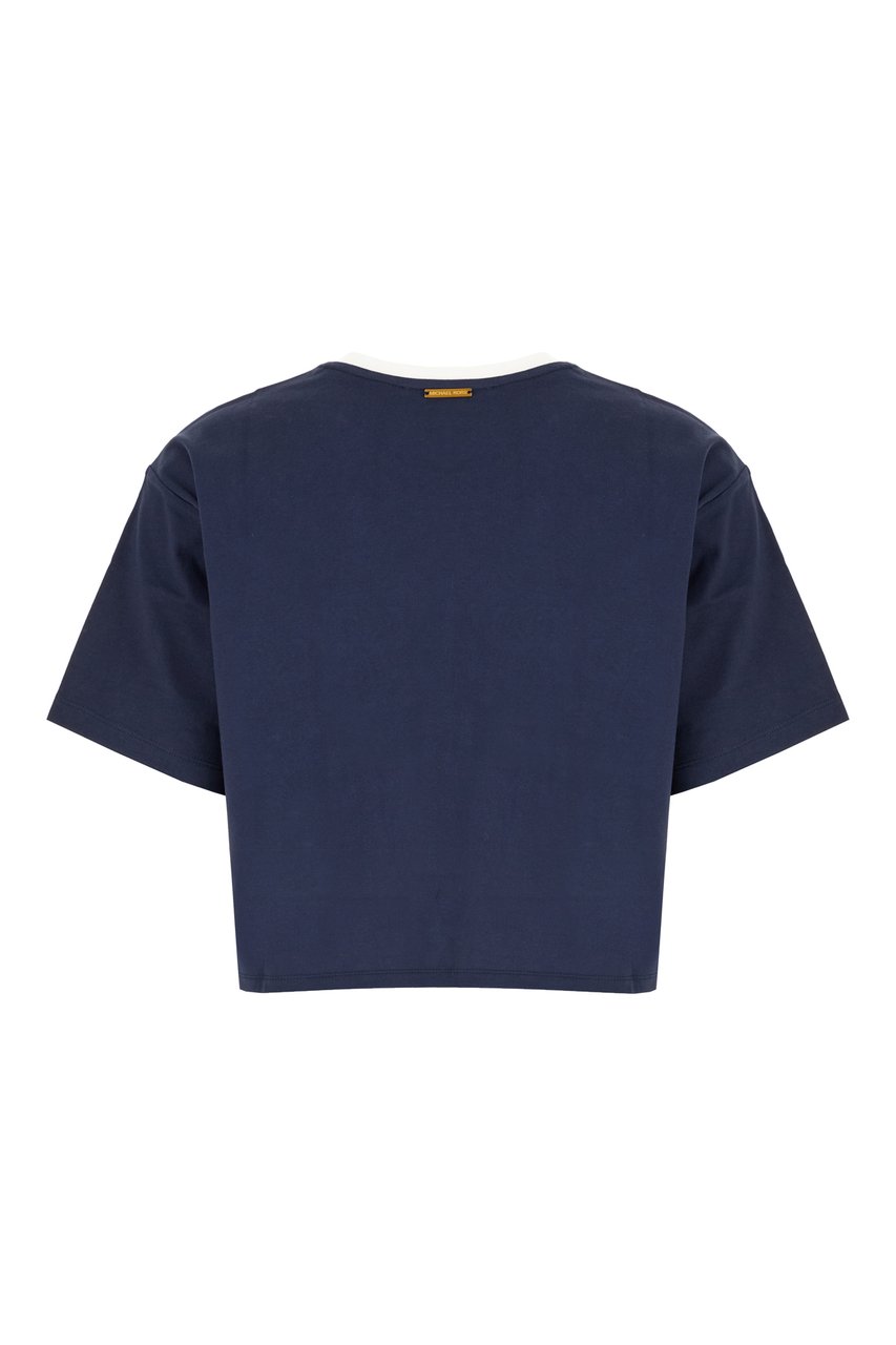 Michael Kors Michael Kors Navy blue cotton t-shirt Blauw