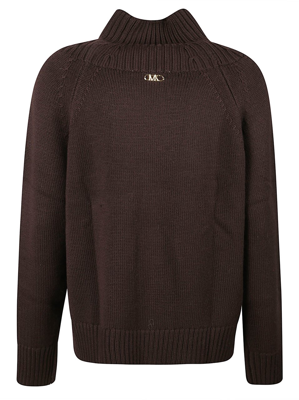 Michael Kors Solid Turtle Neck Easy Sweater Brown Bruin