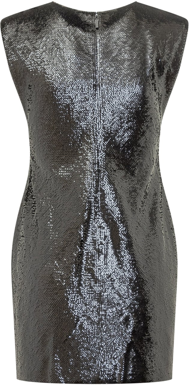 Michael Kors Michael Kors Abito Corto in Paillettes Argento Zwart