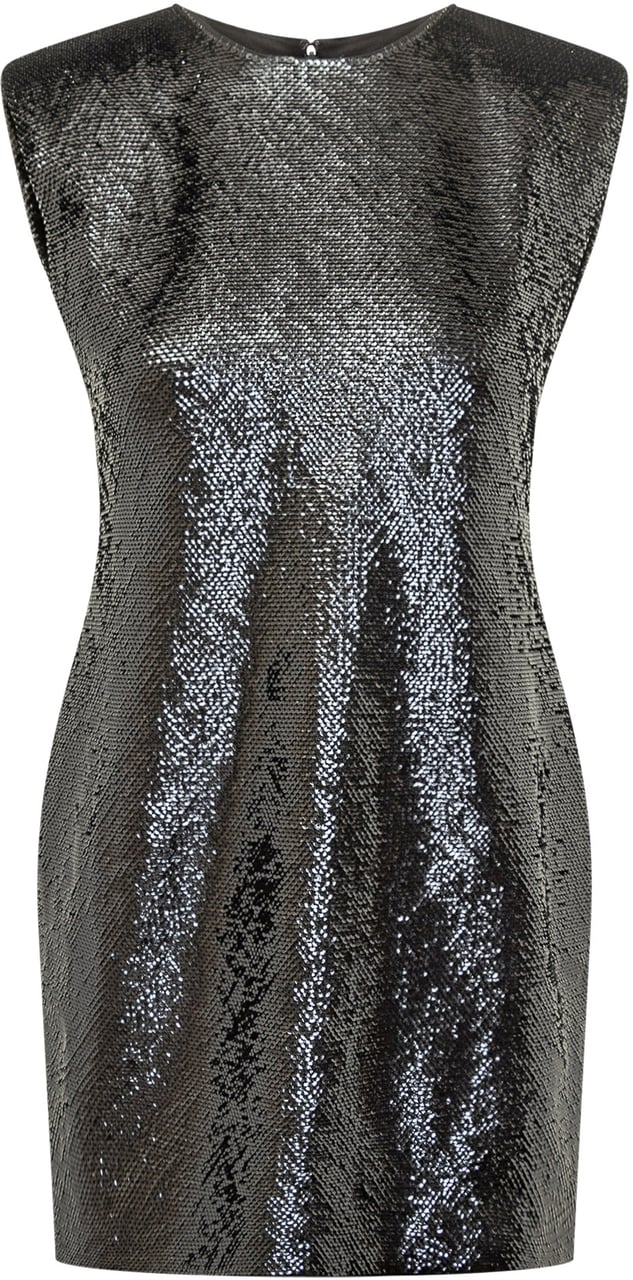 Michael Kors Michael Kors Abito Corto in Paillettes Argento Zwart