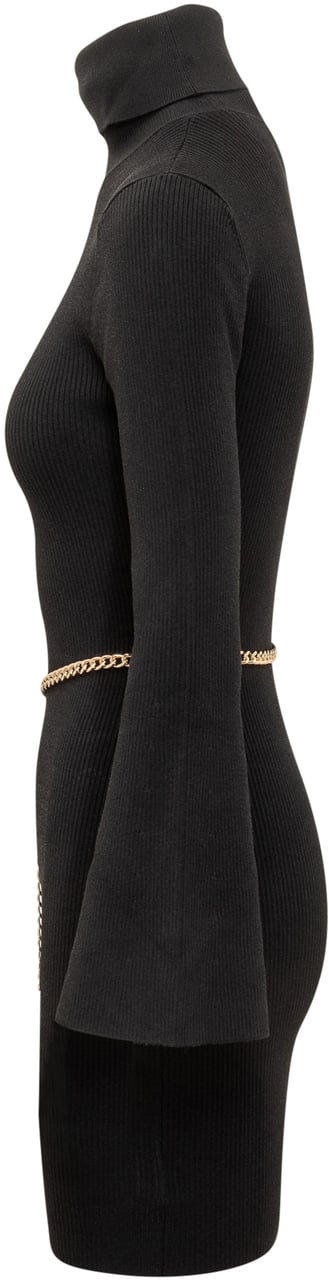 Michael Kors Michael Kors Abito in Maglia con Cintura Gioiello Zwart