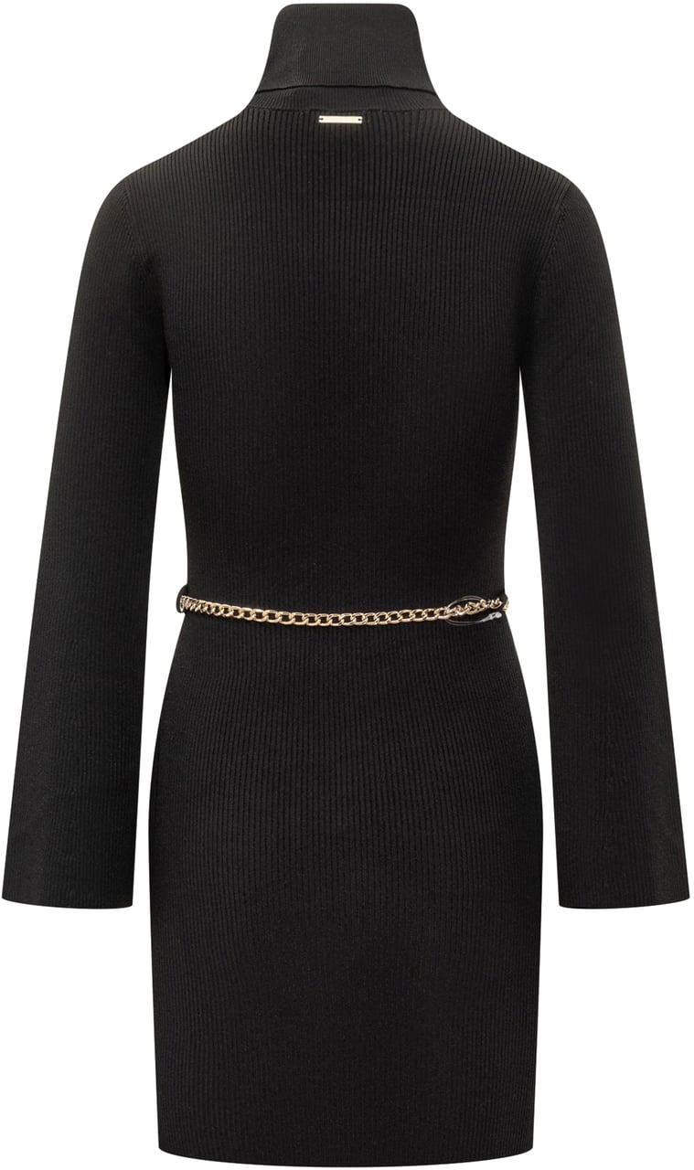 Michael Kors Michael Kors Abito in Maglia con Cintura Gioiello Zwart