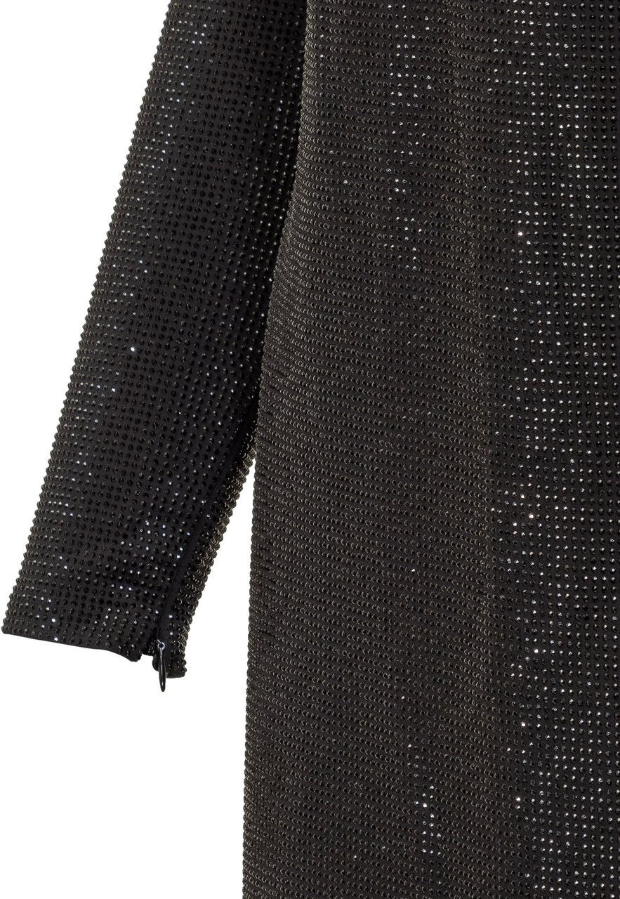 Michael Kors Michael Kors Abito Corto Nero con Paillettes Zwart