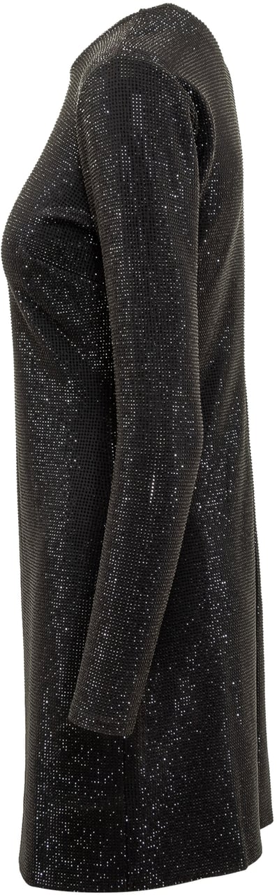 Michael Kors Michael Kors Abito Corto Nero con Paillettes Zwart