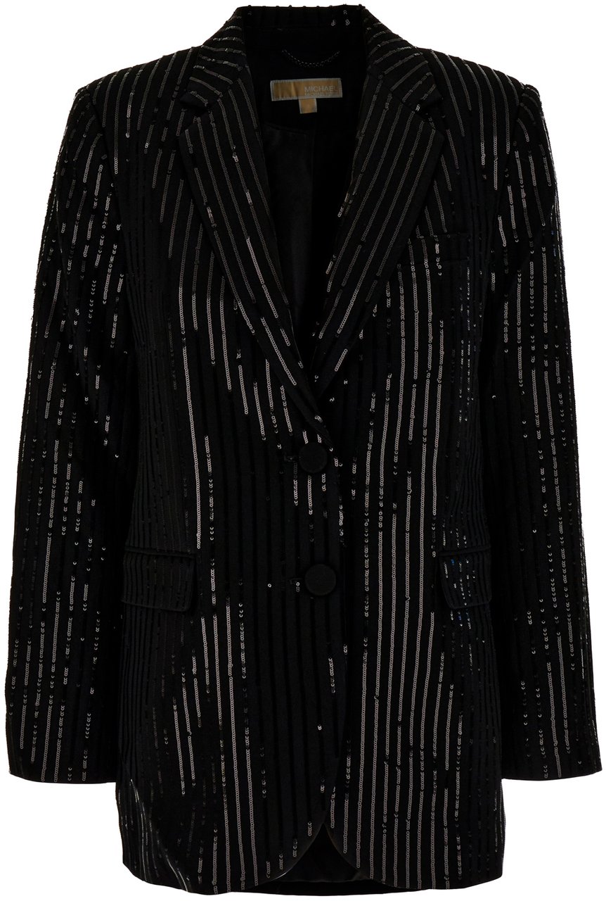 Michael Kors Michael Kors Black triacetate blend blazer Zwart