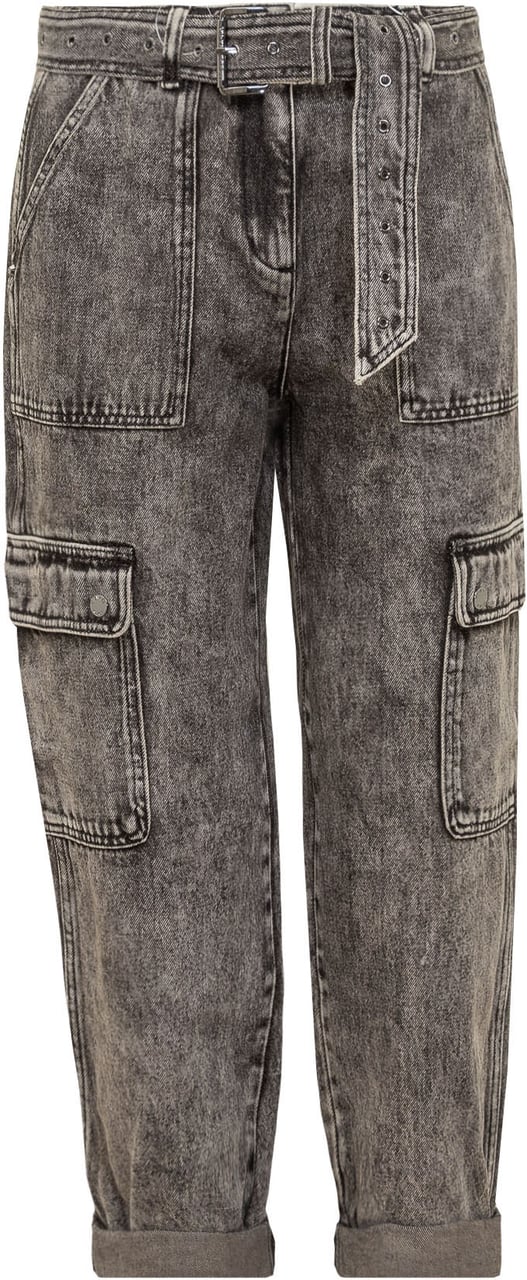 Michael Kors Pantalone Cargo Denim Wash Zwart