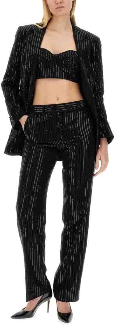 Michael Kors Crepe Bustier Top Zwart