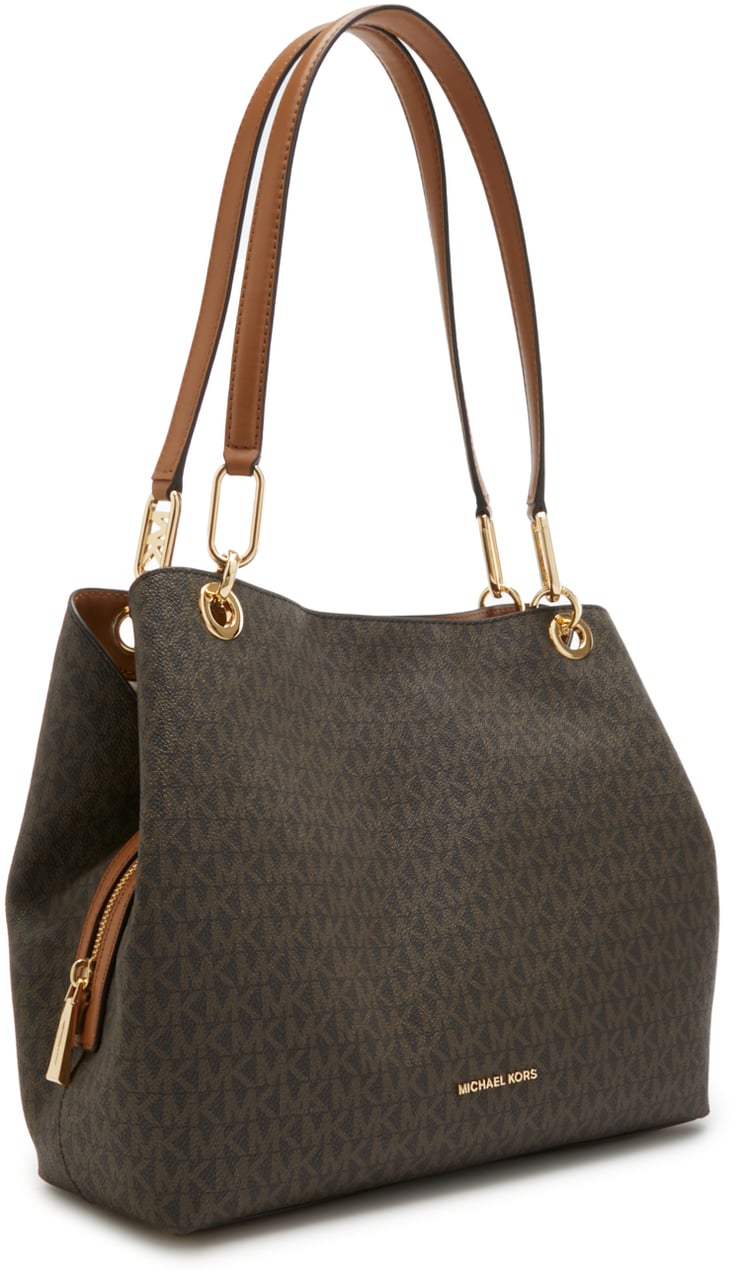 Michael Kors Kensington Kunstleer Schoudertas Bruin