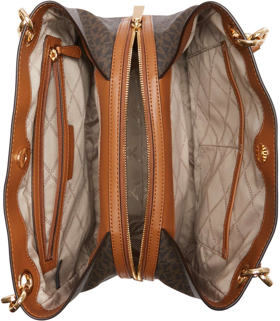 Michael Kors Kensington Kunstleer Schoudertas Bruin