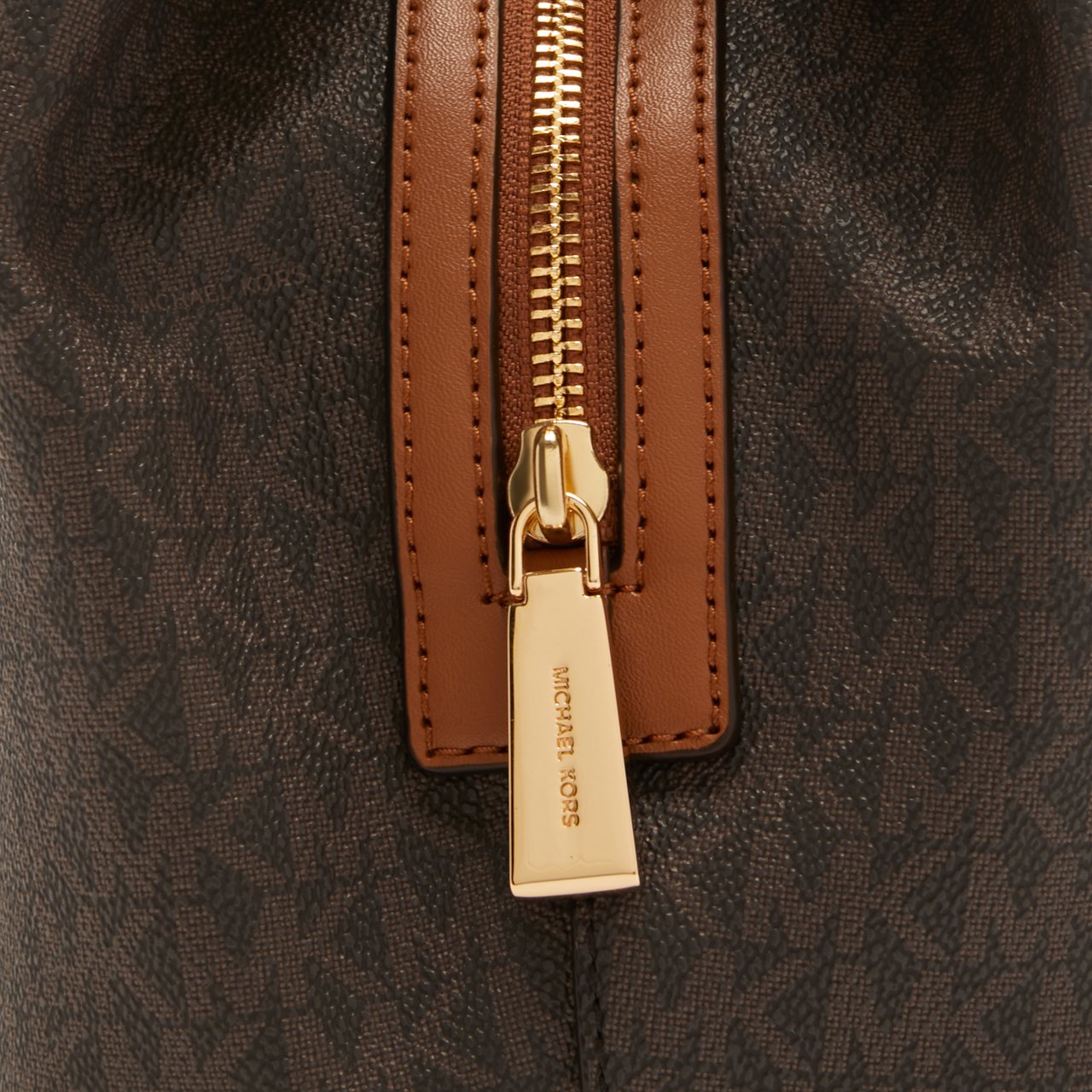 Michael Kors Kensington Kunstleer Schoudertas Bruin