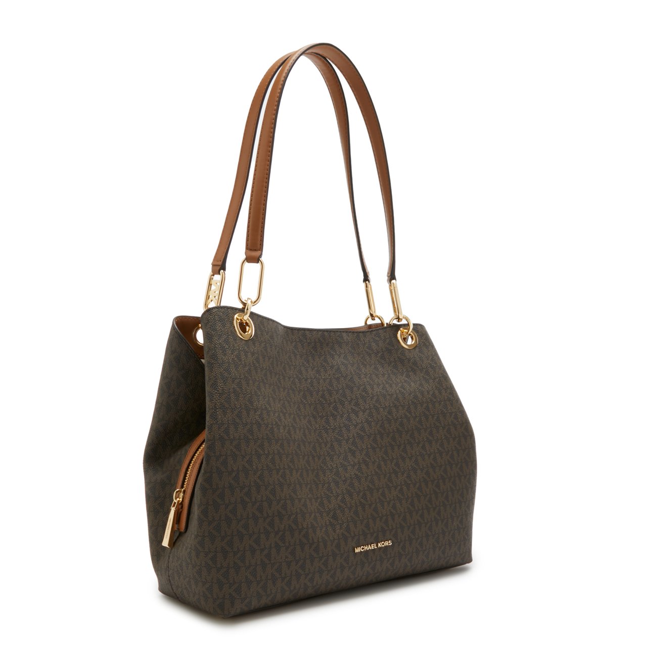 Michael Kors Kensington Kunstleer Schoudertas Bruin