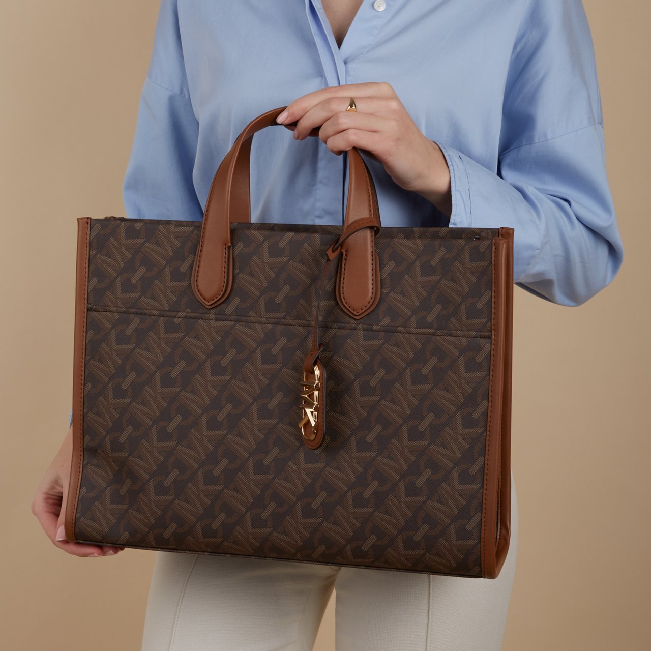 Michael Kors Gigi Kunstleer Handtas Bruin
