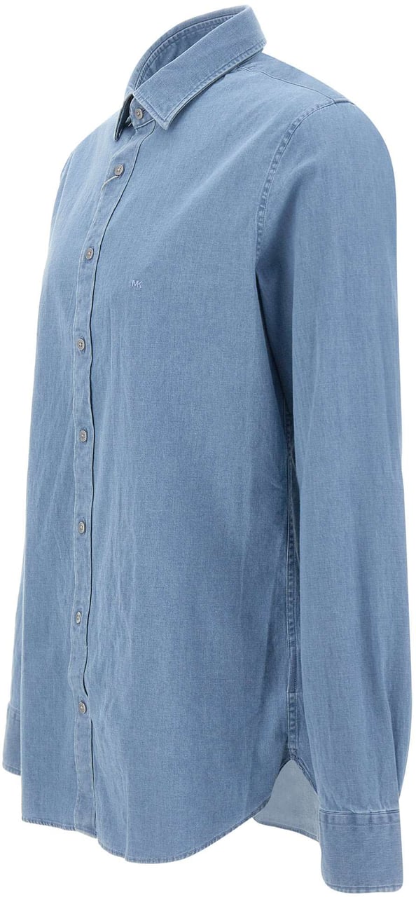 Michael Kors Shirts Light Blue Blauw