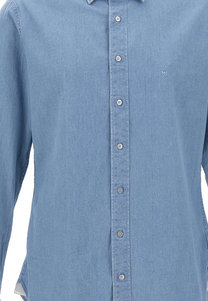 Michael Kors Shirts Light Blue Blauw