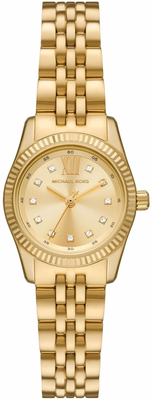 Michael Kors Micheal Kors Horloge MK4741 Petit Lexington Staal met Geelgouden Plating Quartz 26mm Goud