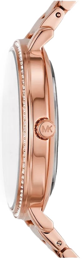 Michael Kors Michael Kors Horloge MK4917 Pyper Staal met Rosegouden Plating met Zirkonia 38mm Goud