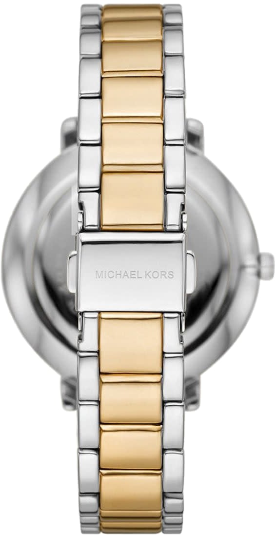 Michael Kors Michael Kors Horloge MK4918 Staal Bi-color met Witte Wijzerplaat met Zirkonia 38mm Divers