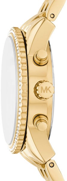 Michael Kors Michael Kors Horloge MK7530 Bryant Staal met Geelgouden Plating Quartz Chronograaf met Zirkonia 34mm Divers