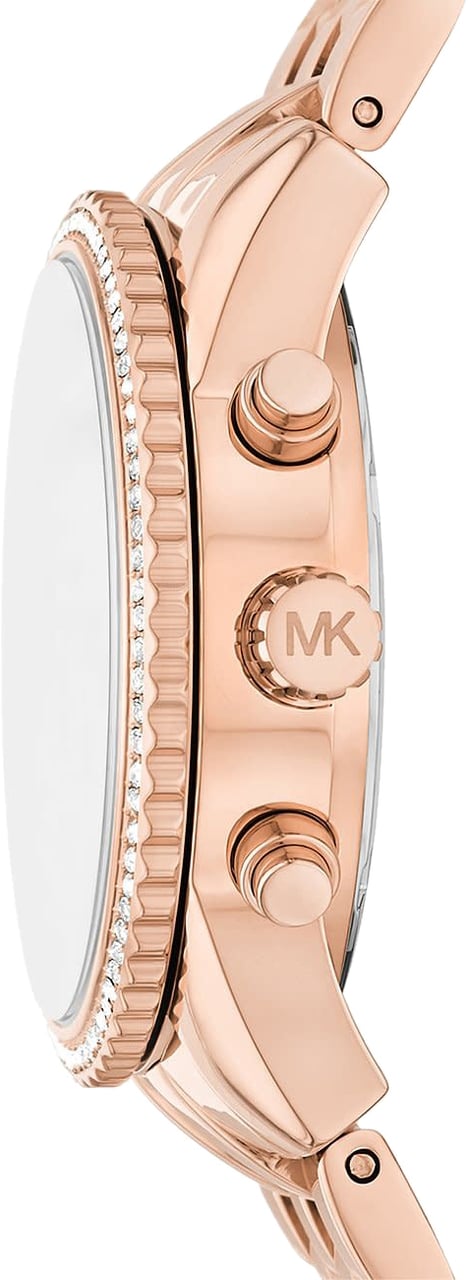 Michael Kors Michael Kors Horloge MK7531 Staal met Rosekleurige Plating met Zirkonia 35mm Goud