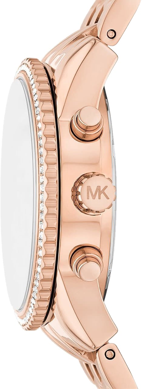 Michael Kors Michael Kors Horloge MK7531 Staal met Rosekleurige Plating met Zirkonia 35mm Goud