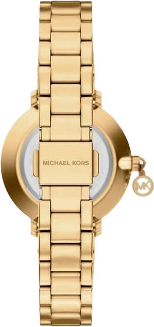 Michael Kors Michael Kors Horloge MK7572 Pyper Staal Goudkleurige Plating Quartz met Kristallen en Hangend Bedel 32mm Goud