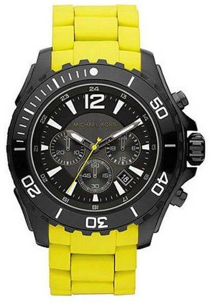 Michael Kors Michael Kors Herenhorloge Zwart Geel - Stijlvol & Robuust Geel