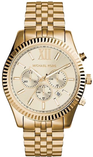 Michael Kors Michael Kors Horloge MK8281 Lexington Staal met Geelgouden Plating Quartz Chronograaf 43mm Divers