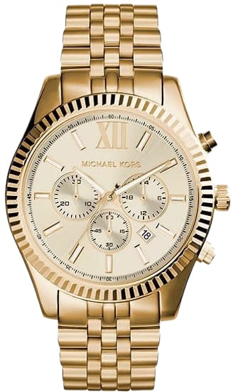 Michael Kors Michael Kors Horloge MK8281 Lexington Staal met Geelgouden Plating Quartz Chronograaf 43mm Divers