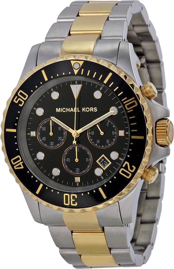 Michael Kors Herenhorloge Bicolor RVS 45mm Zilver