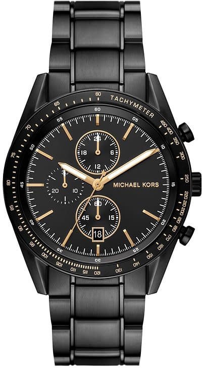 Michael Kors Michael Kors Horloge MK9113 Accelerator Staal met Zwarte Coating Quartz Chronograaf 42mm Divers