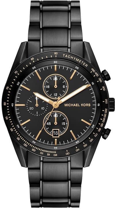 Michael Kors Michael Kors Horloge MK9113 Accelerator Staal met Zwarte Coating Quartz Chronograaf 42mm Divers
