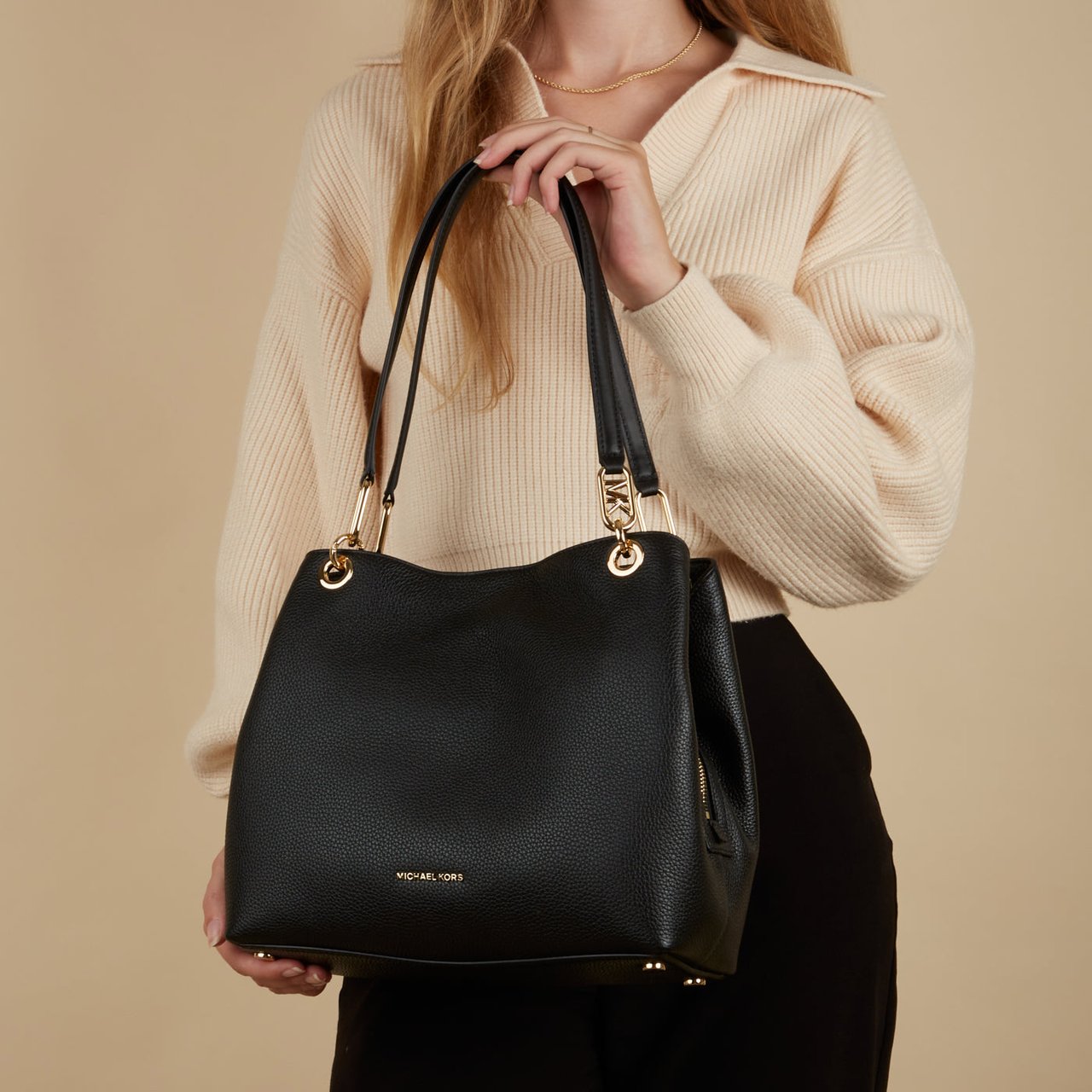 Michael Kors Kensington - Tas - Zwart Zwart