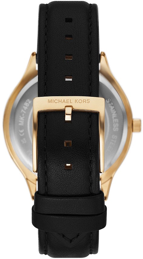 Michael Kors Slim Runway - Horloge - Zwart Goud