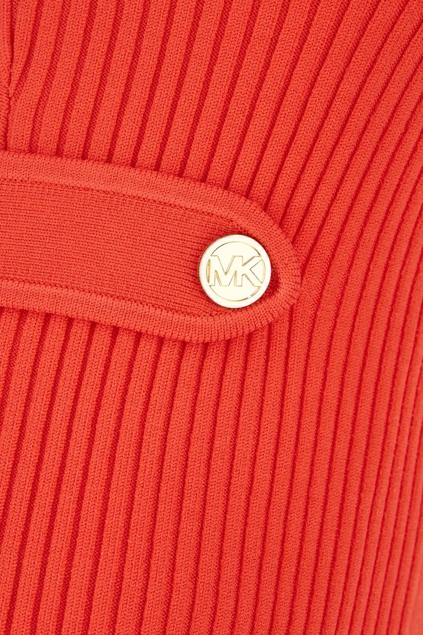 Michael Kors Michael Kors Coral stretch viscose blend dress Rood