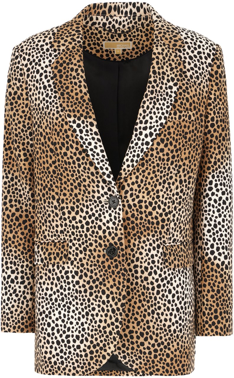 Michael Kors Michael Kors Printed stretch polyester blazer Dierenprint