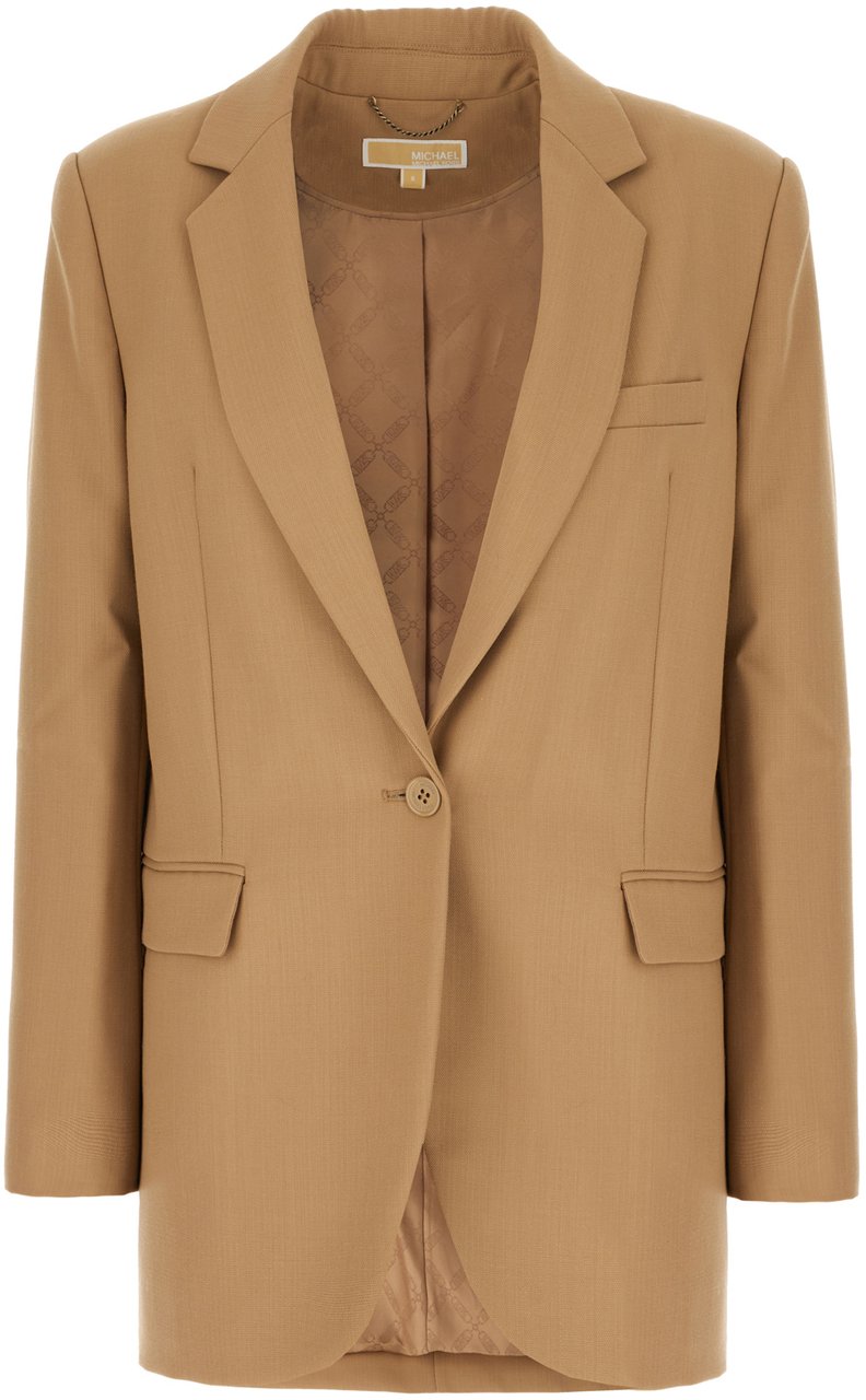 Michael Kors Michael Kors Biscuit polyester blend blazer Bruin